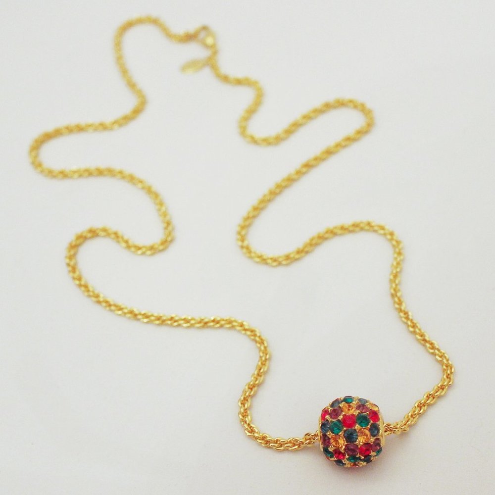 Joan Rivers Multi-crystal Glitter Ball Necklace